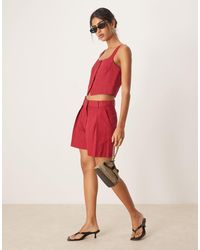 Mango - – elegante leinenmix-shorts - Lyst