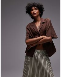 TOPSHOP - – hemdbluse aus superweichem cupro - Lyst