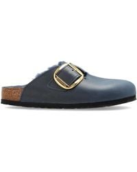 Birkenstock - Boston Big Buckle Shearling Mules - Lyst