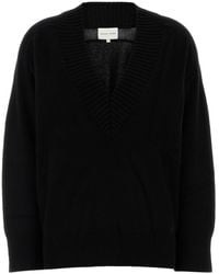 Loulou - Black Cashmere Oversize Sage Sweater - Lyst