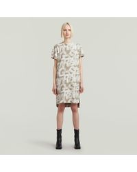 G-Star - Printed Loose T-Shirt Kleid - Lyst