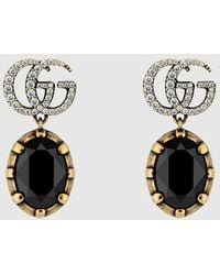 Gucci - Gg Marmont Ohrringe Mit Kristallen - Lyst