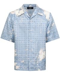 Amiri - Bleached Bandana Bowling Shirt - Lyst
