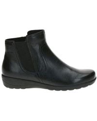 Caprice - Schwarze geschlossene booties stiefeletten - Lyst