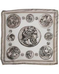 Dolce & Gabbana - Beiger Grafischer Seiden Herren Foulard Schal - Lyst