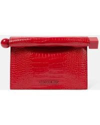 Jacquemus - Rond Carre Small Croc-Effect Leather Clutch - Lyst