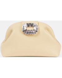 AMINA MUADDI - Clutch Camelia De Piel Adornado - Lyst
