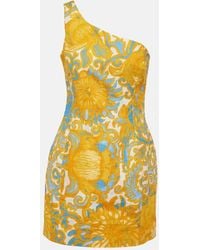 La DoubleJ - Vestido Corto Bold Shoulder De Algodon - Lyst