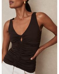Reiss - Stretch Lyocell Jersey Ruched Vest - Lyst