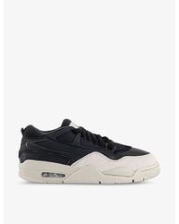 Nike - Air Jordan 4 Branded Leather And Mesh Low-Top Trainers - Lyst