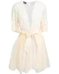 Elisabetta Franchi - Ivory Mini Dress Polyamide, Cotton, Polyester - Lyst