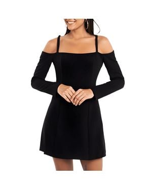 French Connection Mini Off-The-Shoulder Fit & Flare Dress - Black