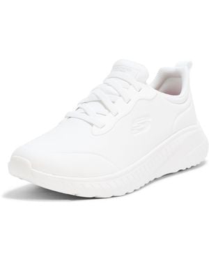 Skechers Squad Chaos Sr Rodey Bungee Slip On Health Care Professional Shoe - White