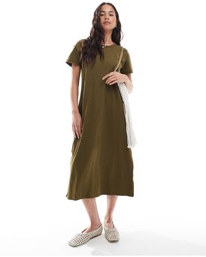 Superdry Robe t-shirt mi-longue - kaki - Vert