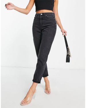TOPSHOP Jean mom - délavé - Noir