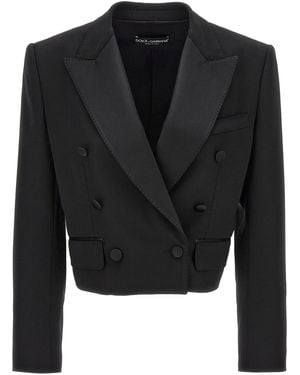 Dolce & Gabbana 'tuxedo' Korte Blazer - Zwart
