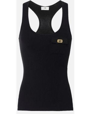 Elisabetta Franchi Tanktop Met Zak - Zwart