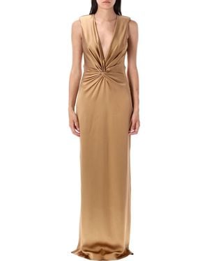 Tom Ford Silk Evening Dress - Natural