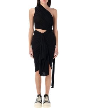 Rick Owens Asymmetric Dress With Cut-Out Details - Black