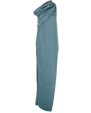 Rick Owens Athena Arrowhead' Light Long Dress - Blue