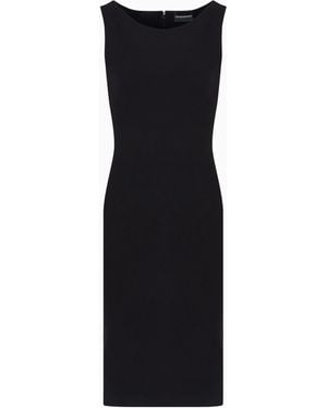 Emporio Armani Cotton Short Dress - Black