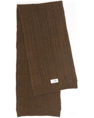 MM6 by Maison Martin Margiela Ribbed Scarf - Brown