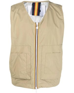 K-Way Gilet Zippé À Col V - Neutre