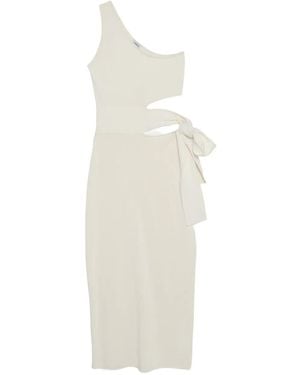 Jonathan Simkhai Aurelia One-Shoulder Cut-Out Midi Dress - White