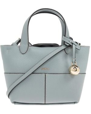 Furla Mini Primrose Leather Top-Handle Tote Bag - Blau