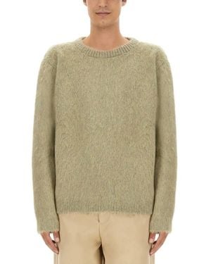 Lemaire Brushed Wool Sweater - Grün