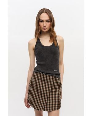 Ganni Schwarze Gewaschenes Tanktop - Mehrfarbig