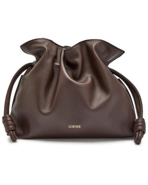 Loewe Flamenco Leather Clutch - Brown