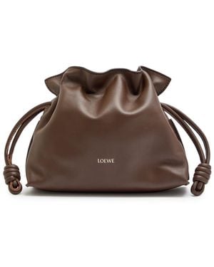 Loewe Flamenco Mini Leather Clutch - Brown