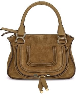 Chloé Small Suede Shoulder Bag - Metallic