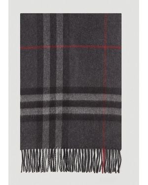 Burberry Giant Icon Cashmere Scarf - Gray