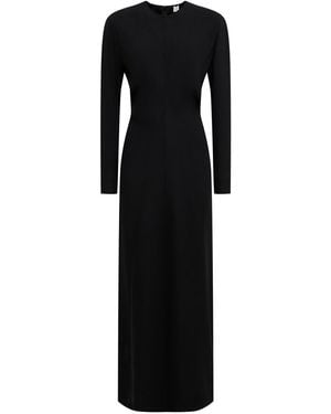 TOTEME Damen Long-Sleeve Slouch Waist Viscose Dress - Schwarz