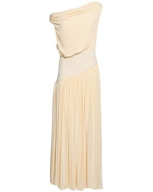 Abadia Damen Midikleid Aus Jersey - Natur