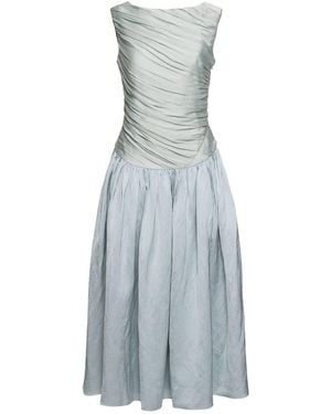 Abadia Damen Ärmelloses Midikleid „Ora“ - Blau