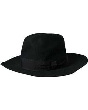 Dolce & Gabbana Schwarzer kaninchen fedora trilby hut