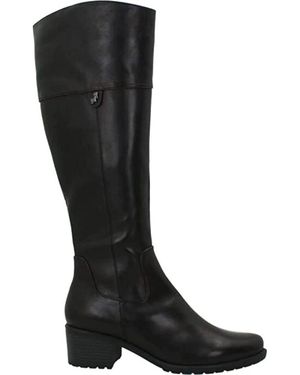 Regarde Le Ciel Schwarze Leder Stiefeletten