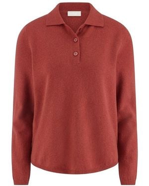 include Polo-Pullover Aus 100% Kaschmir - Rot