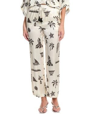 Surf Gypsy Satin Wide Leg Pant - White