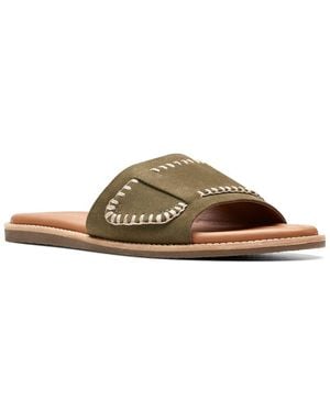Clarks Maritime Mule Suede Sandal - Brown