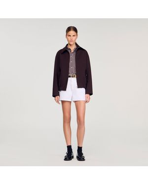Sandro Blouson oversize - Marron