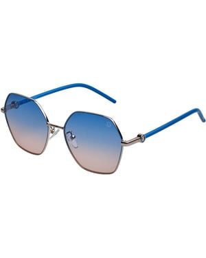 Tous Hexagonale Zonnebril Sto456 Dames - Blauw
