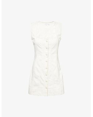 GOOD AMERICAN Power Stretch Denim Mini Dress - White