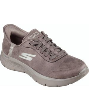 Skechers Go Walk Flex Mali 124837-Brn Bungee Laces Shoe - Grey