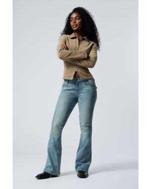 Weekday Flame Low Rise Slim Flared Leg Twist Jeans - Blau