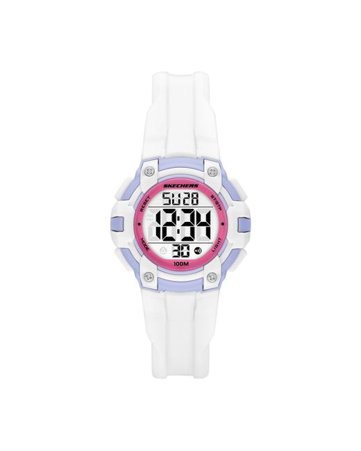 Skechers Anoka Digital White Polyurethane Watch