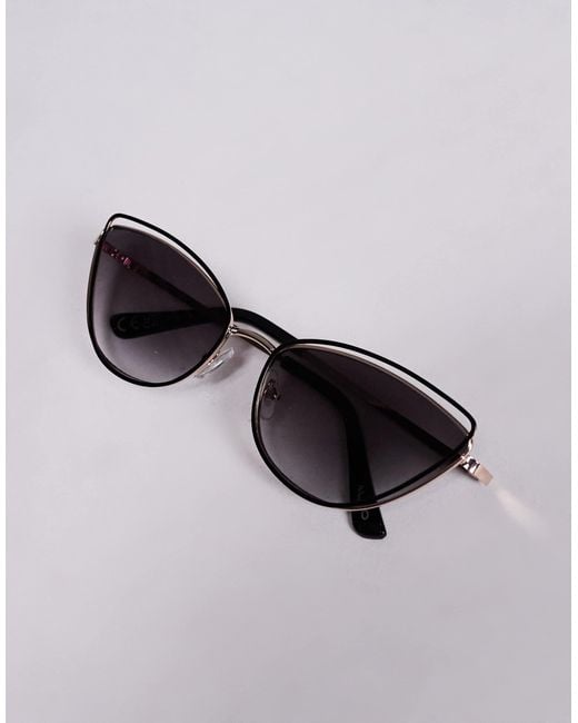 ALDO Black – calanderiel – cat-eye-sonnenbrille aus metall